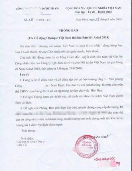 'Công điện khẩn' nghỉ làm cổ vũ U23, thắng Hàn Quốc sếp thưởng tiền tươi