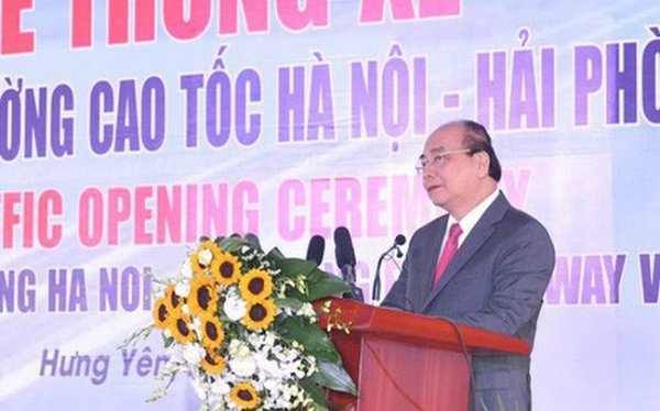 Thủ tướng phát lệnh thông xe cầu Hưng Hà gần 3.000 tỉ đồng