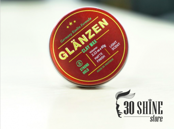 Sáp vuốt tóc nam Glanzen 30Shine phân phối chính hãng 60g tạo kiểu cực chất  không